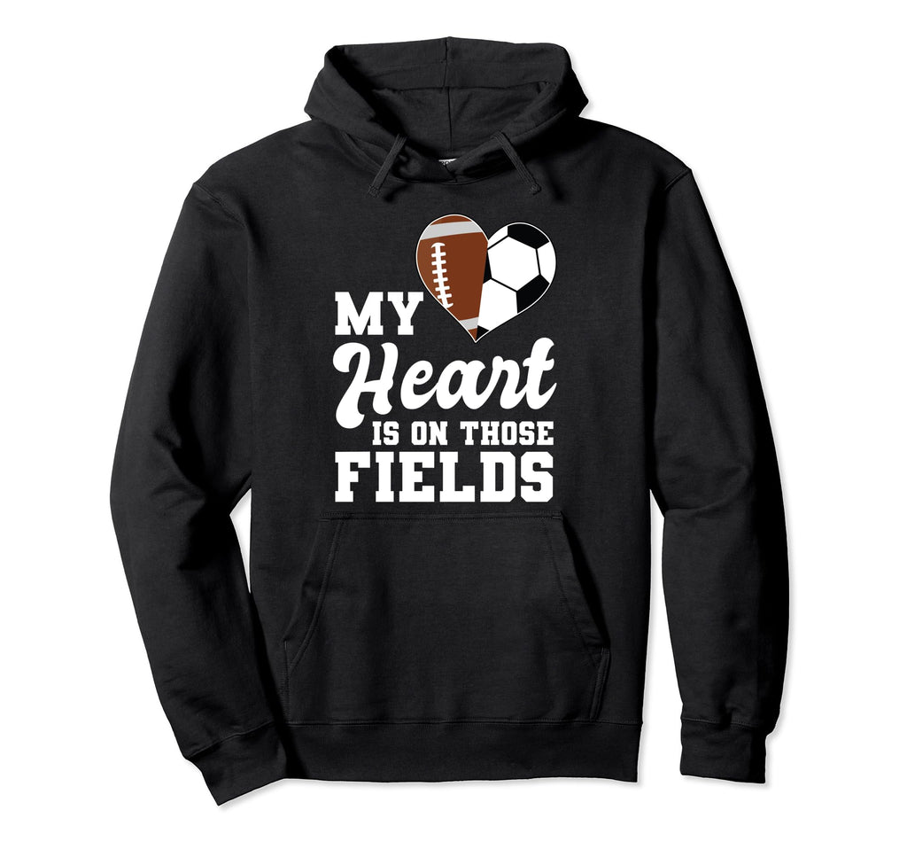 My Heart Is Those Fields Soccer Player Hoodie - Aesthetic Graphic Unisex - T-Shirt, Sweatshirt, Hoodie