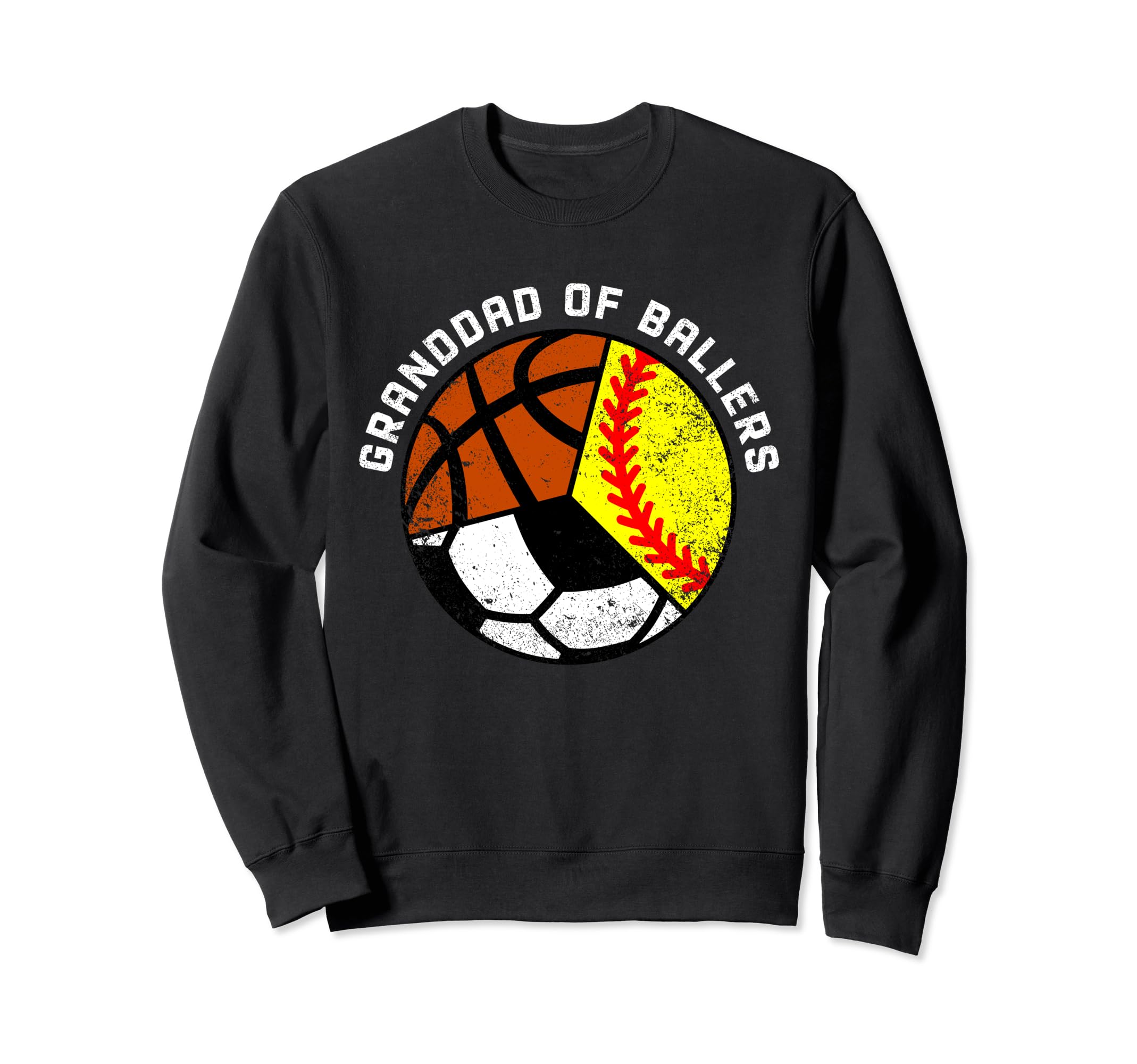 Granddad Ballers Funny Softball Sweatshirt - Fun Novelty Design for Adults - T-Shirt, Sweatshirt, Hoodie