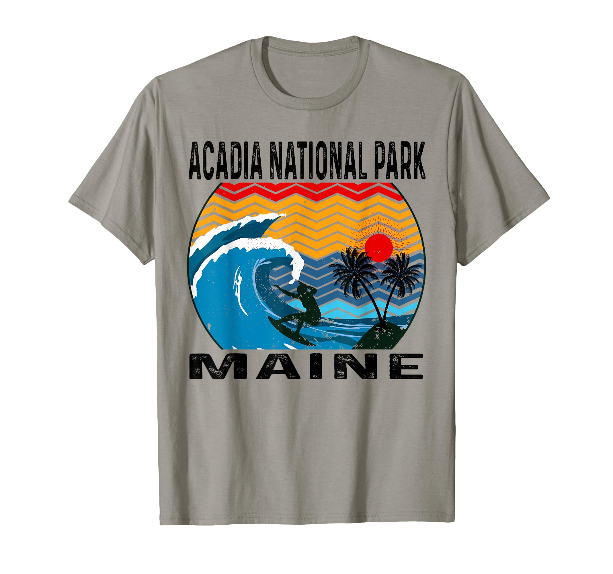 Acadia National Park Maine Surfing T-Shirt - Unique Graphic for Adults - T-Shirt, Sweatshirt, Hoodie