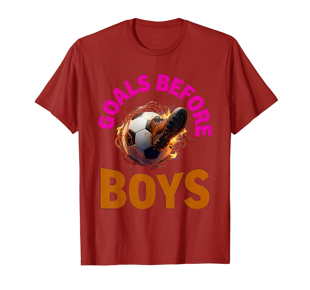 Goals Before Soccer T-Shirt - Minimalist Print for Adults - T-Shirt, Sweatshirt, Hoodie