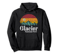 Glacier National Park Mountains Hiking Hoodie - Minimalist Print Unisex - T-Shirt, Sweatshirt, Hoodie
