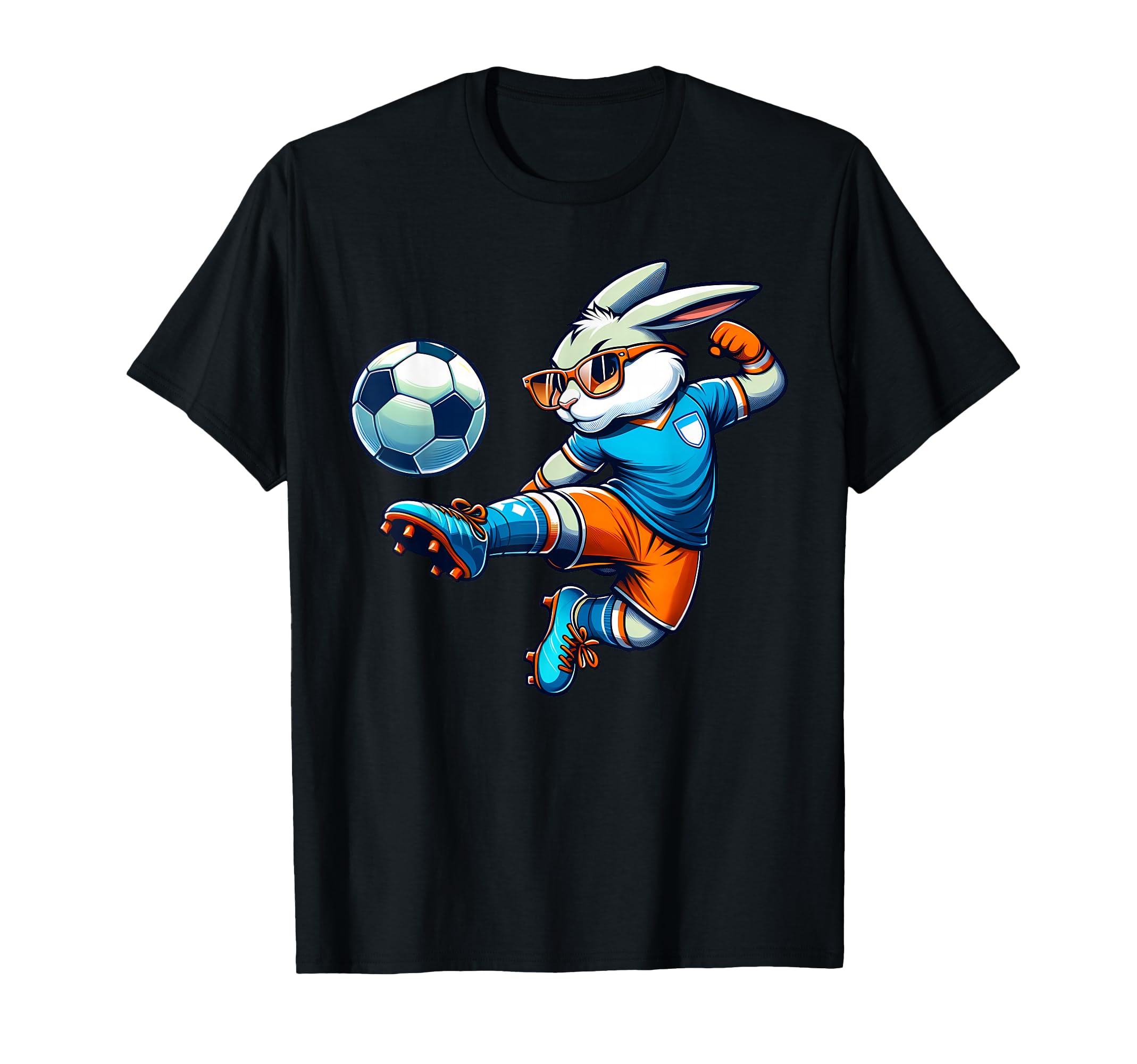 Happy Easter Bunny Soccer Player Lover T-Shirt - Minimalist Print Unisex - T-Shirt, Sweatshirt, Hoodie