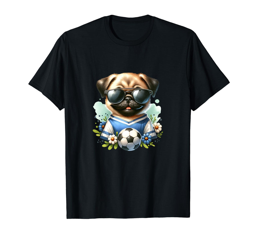 Pug Soccer Champion Fan T-Shirt - Casual Everyday Wear for Adults - T-Shirt, Sweatshirt, Hoodie