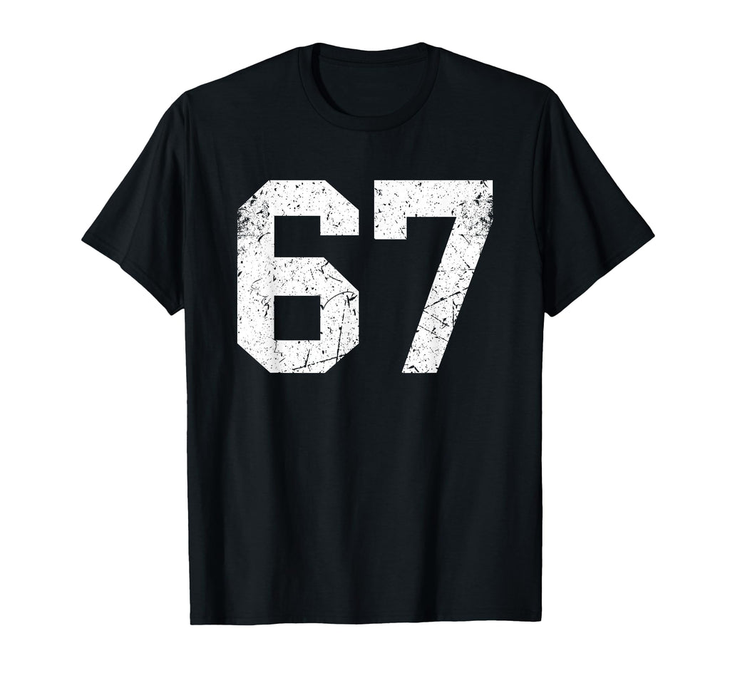 White Sports Team Number 67 T-Shirt - Streetwear Style for Adults - T-Shirt, Sweatshirt, Hoodie