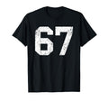 White Sports Team Number 67 T-Shirt - Streetwear Style for Adults - T-Shirt, Sweatshirt, Hoodie