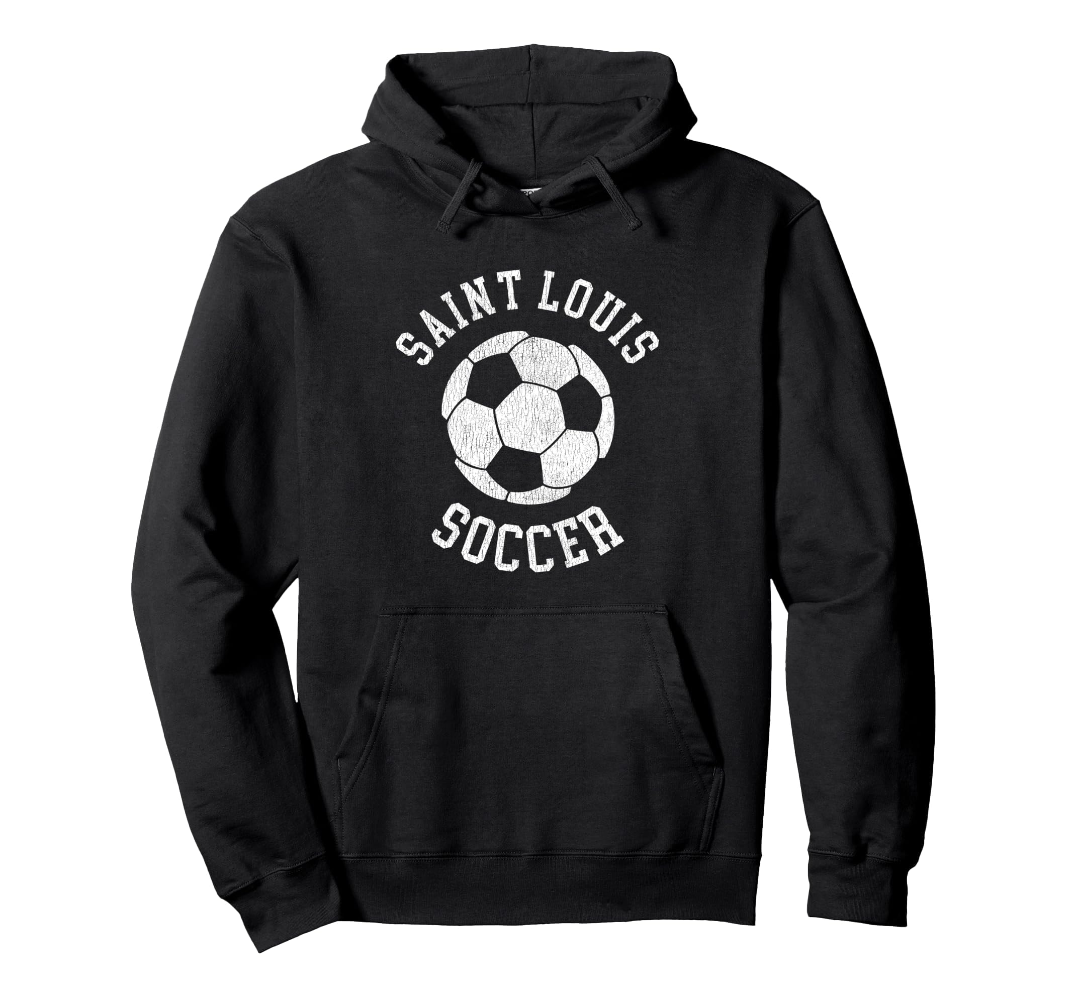 Saint Louis Soccer Distressed 90S Hoodie - Streetwear Style Unisex - T-Shirt, Sweatshirt, Hoodie