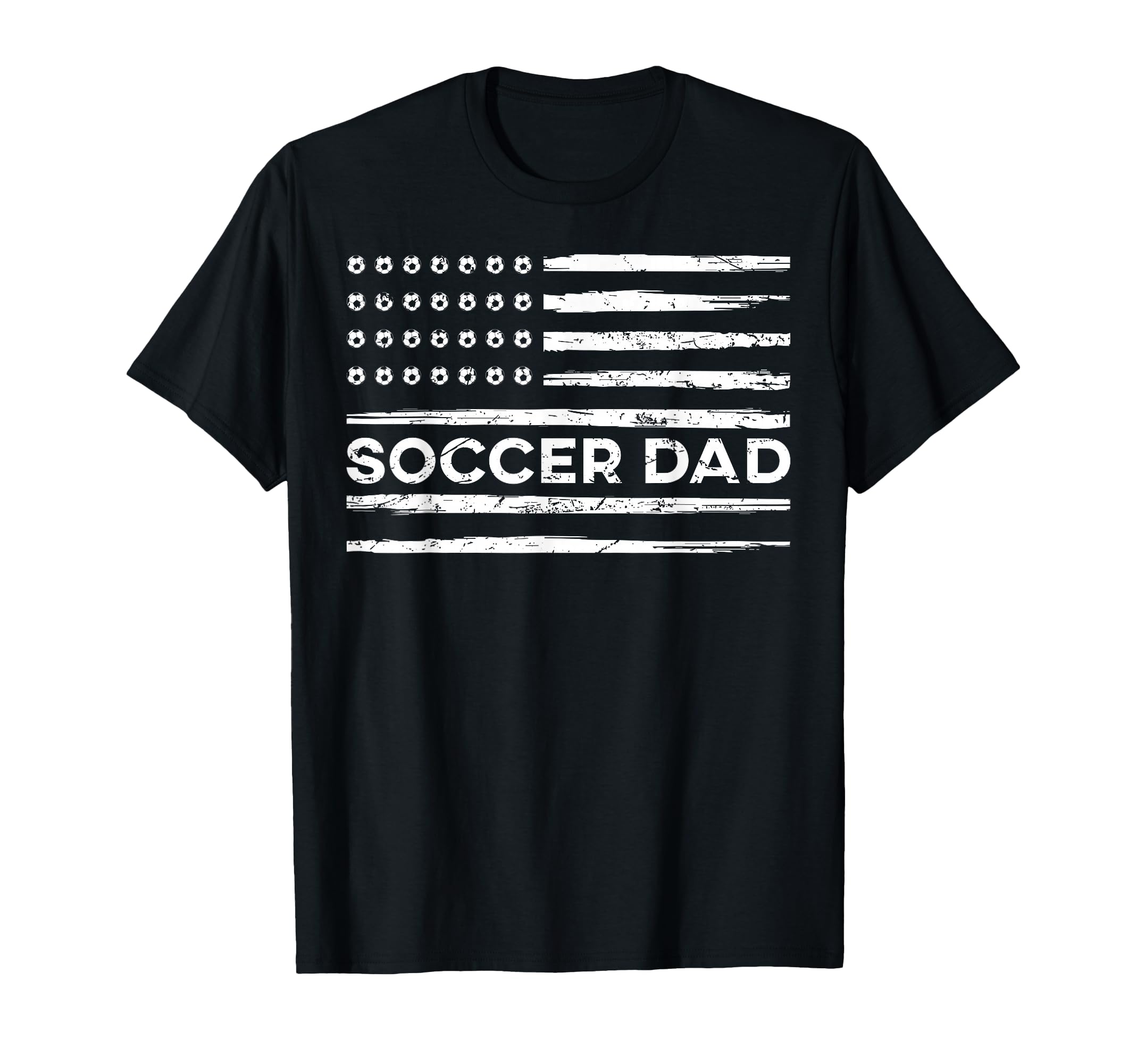 Soccer Dad Usa Flag Distressed T-Shirt - Aesthetic Graphic for Adults - T-Shirt, Sweatshirt, Hoodie
