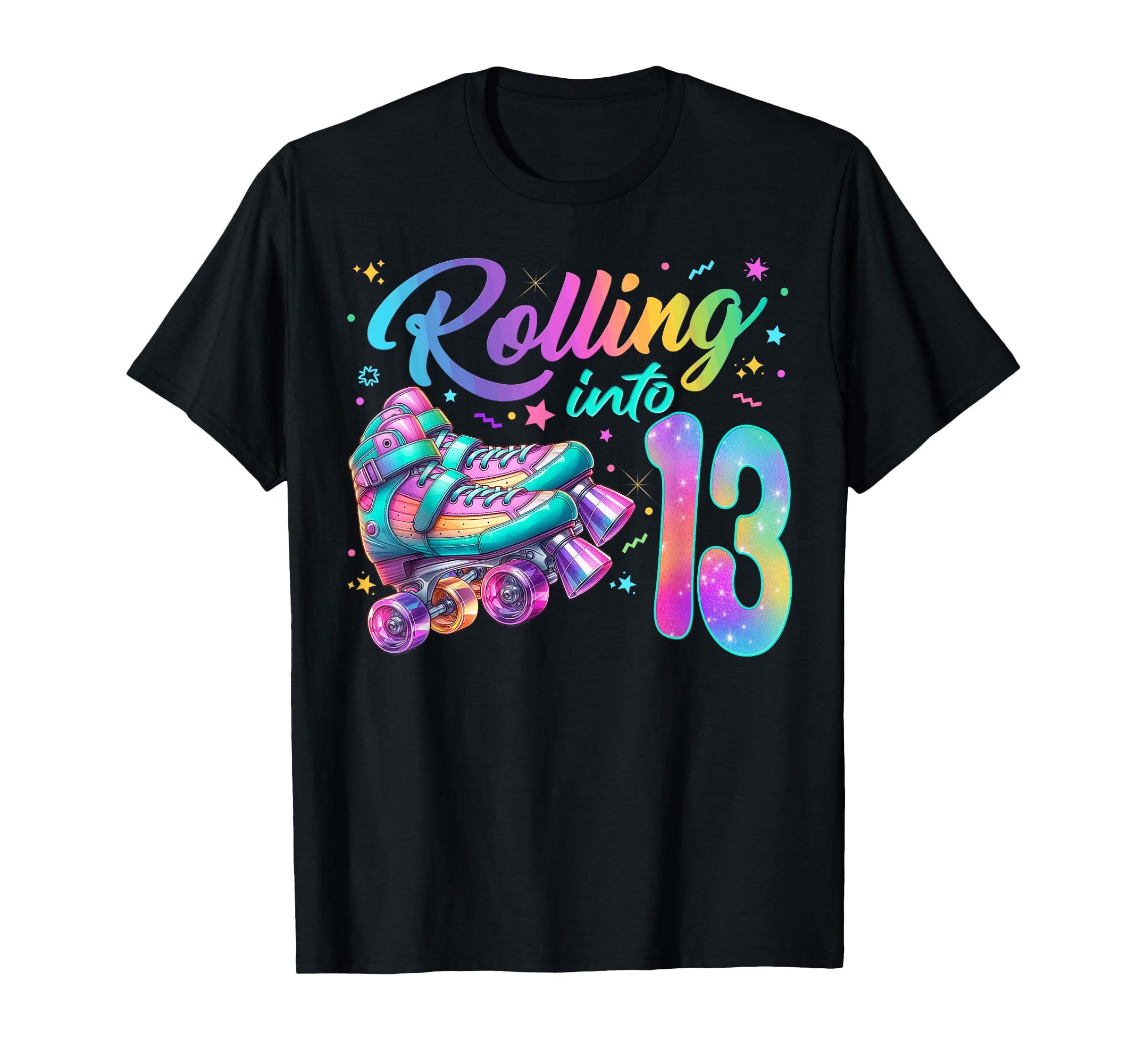 Roller Skates Birthday Skating Party T-Shirt - Graphic Print Men Women - T-Shirt, Sweatshirt, Hoodie