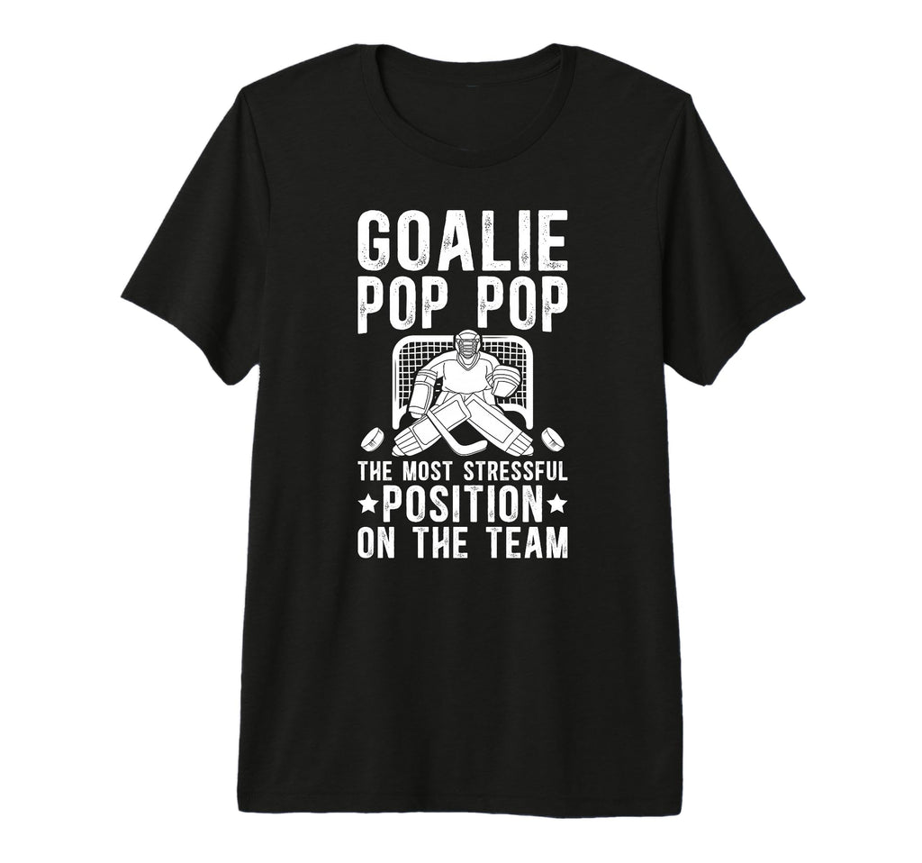 Mens Funny Hockey Goalie Pop Pop Ice T-Shirt - Trendy Graphic Unisex - T-Shirt, Sweatshirt, Hoodie