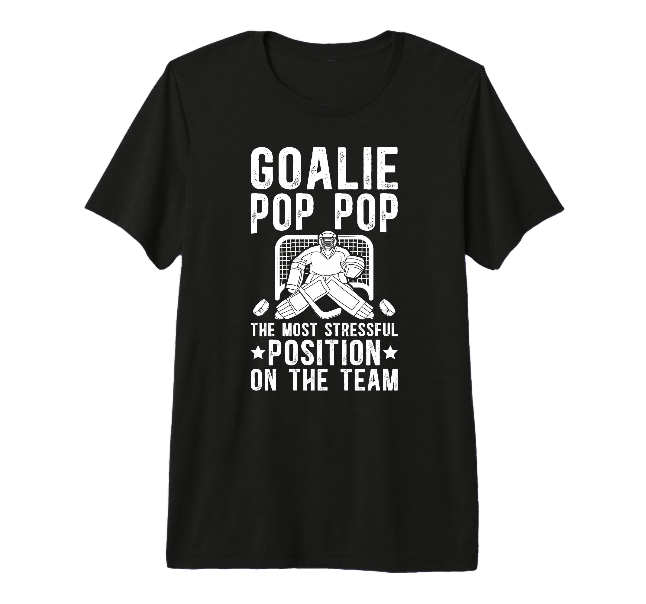 Mens Funny Hockey Goalie Pop Pop Ice T-Shirt - Trendy Graphic Unisex - T-Shirt, Sweatshirt, Hoodie