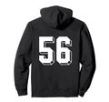 Number 56 Backside 80S 90S Team Jersey Hoodie - Minimalist Print Men Women - T-Shirt, Sweatshirt, Hoodie