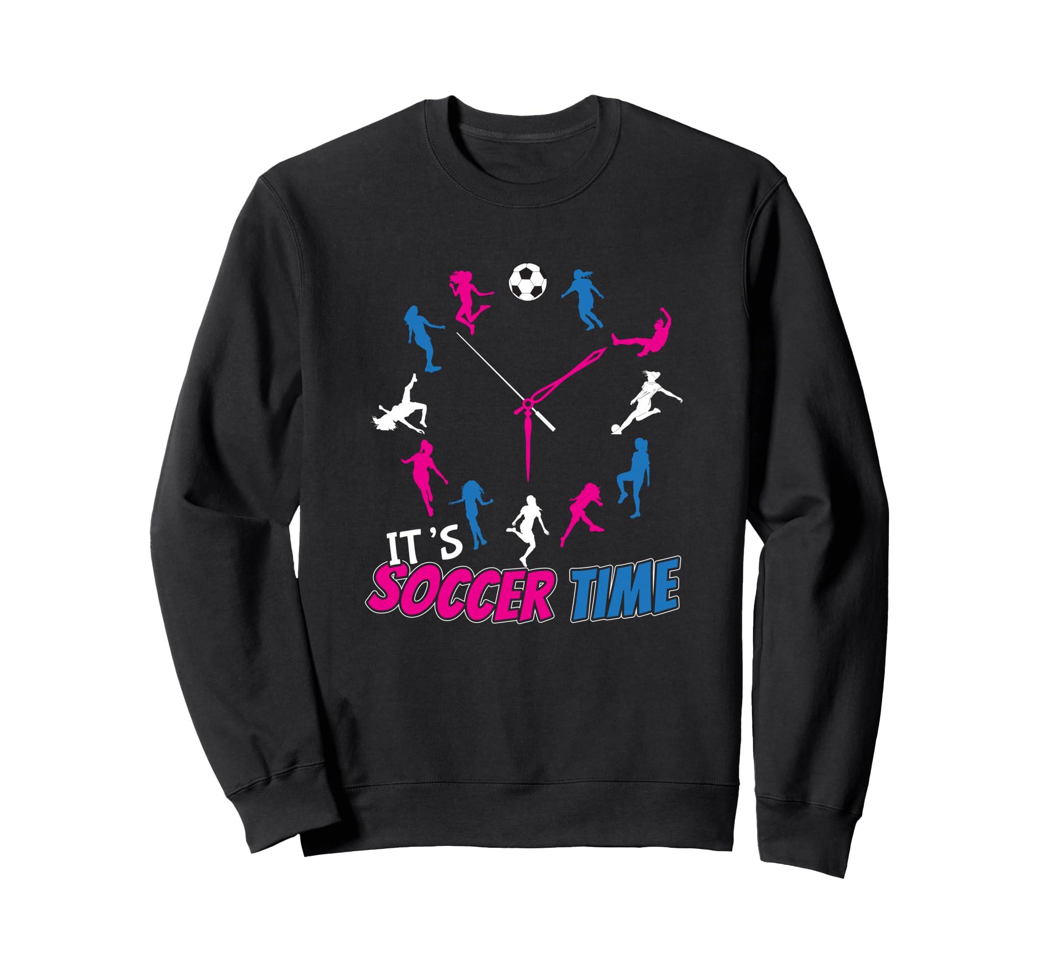 Soccer Time Clock Sweatshirt - Graphic Print for Adults - T-Shirt, Sweatshirt, Hoodie