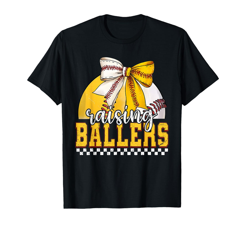 Raising Ballers Game Day Baseball T-Shirt - Fun Novelty Design for Adults - T-Shirt, Sweatshirt, Hoodie