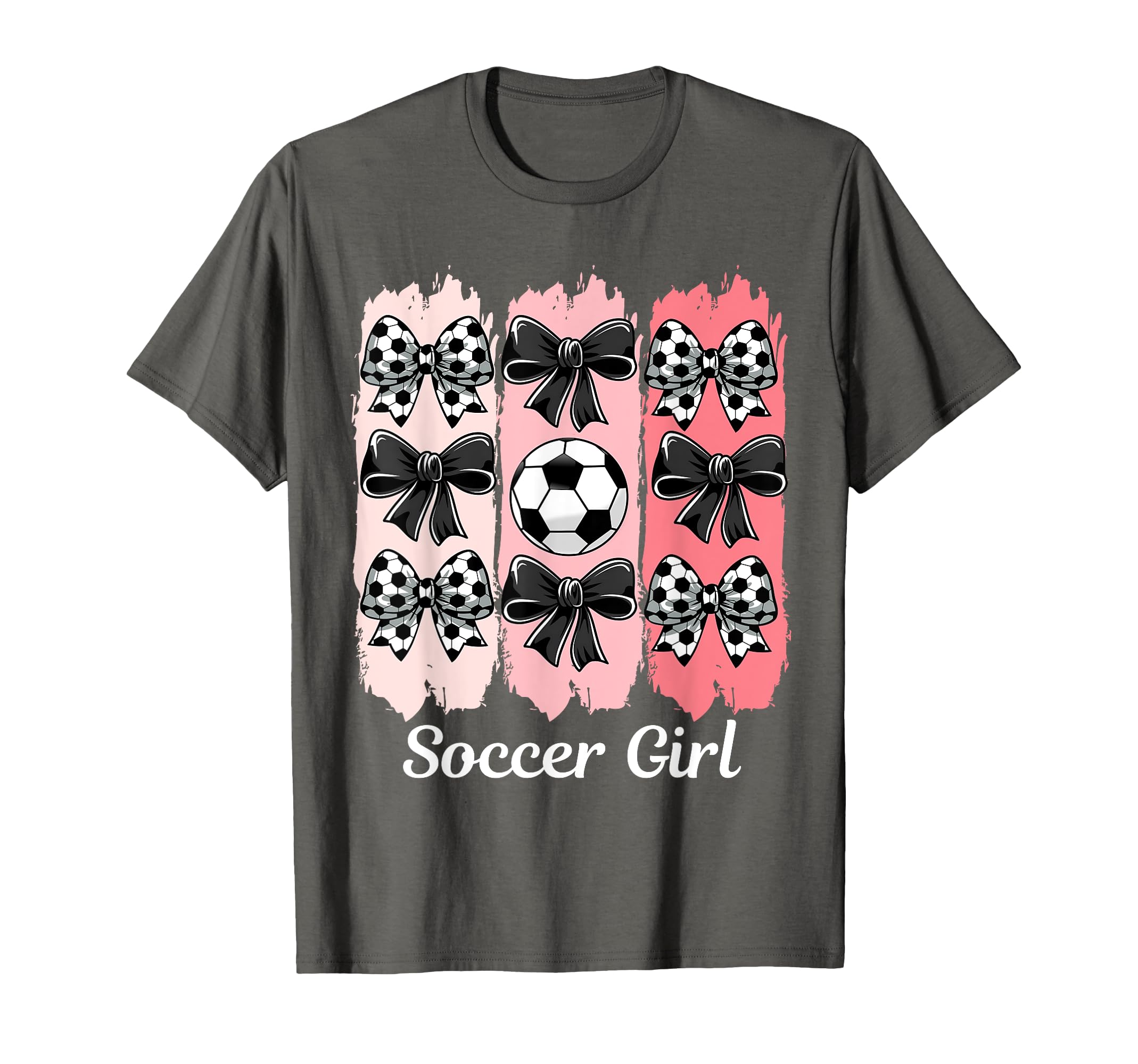 Soccer Coquette Bow Soccer Soccer T-Shirt - Graphic Print Unisex - T-Shirt, Sweatshirt, Hoodie