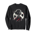 Female Zombie Soccer Player Creepy Sweatshirt - Novelty Apparel Men Women - T-Shirt, Sweatshirt, Hoodie