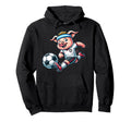 Football Pig Mascot Playing Soccer Cartoon Hoodie - Graphic Print Unisex - T-Shirt, Sweatshirt, Hoodie