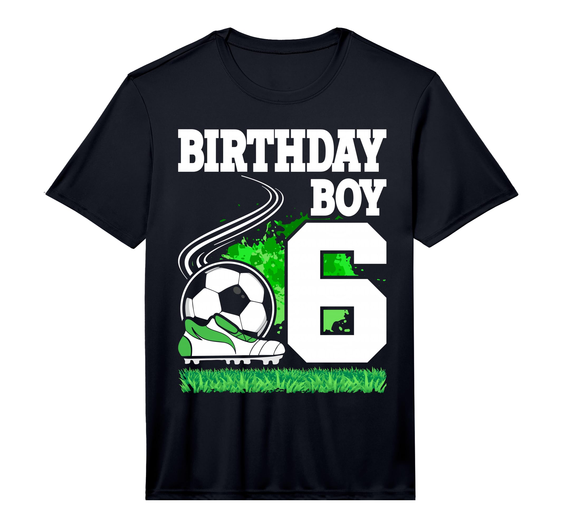 Soccer Birthday Party 6 Year Old 6Th T-Shirt - Graphic Print for Adults - T-Shirt, Sweatshirt, Hoodie