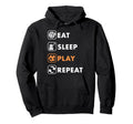 Trendy Eat Sleep Soccer Repeat List Hoodie - Graphic Print for Adults - T-Shirt, Sweatshirt, Hoodie
