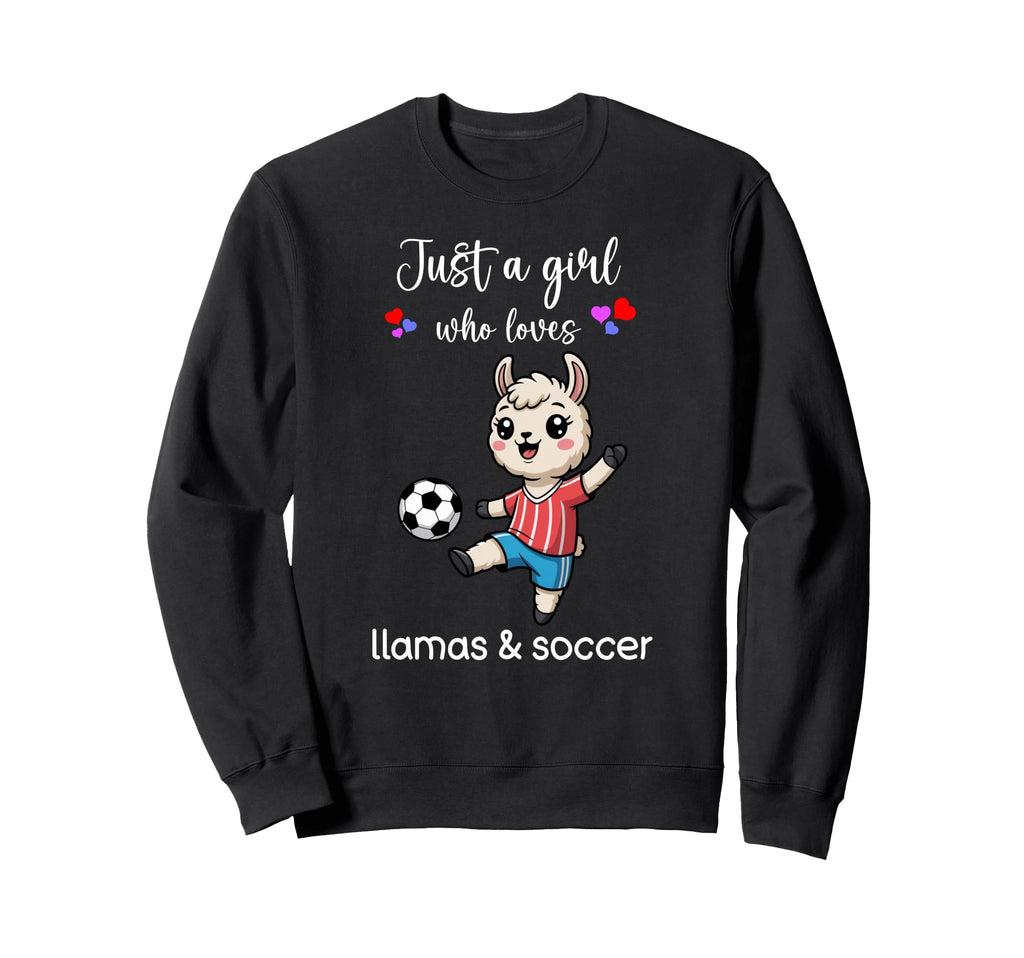 Llama Soccer Llama Soccer Sweatshirt - Graphic Print for Adults - T-Shirt, Sweatshirt, Hoodie