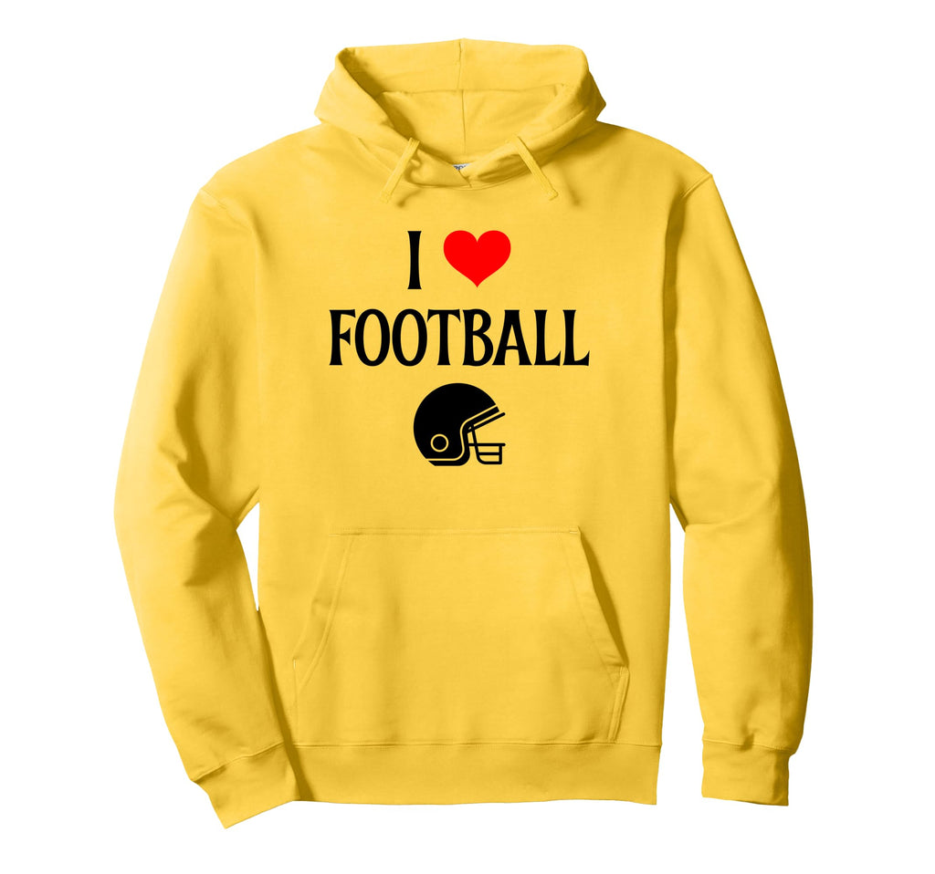 I Love Football I Heart Football Funny Hoodie - Novelty Apparel Unisex - T-Shirt, Sweatshirt, Hoodie