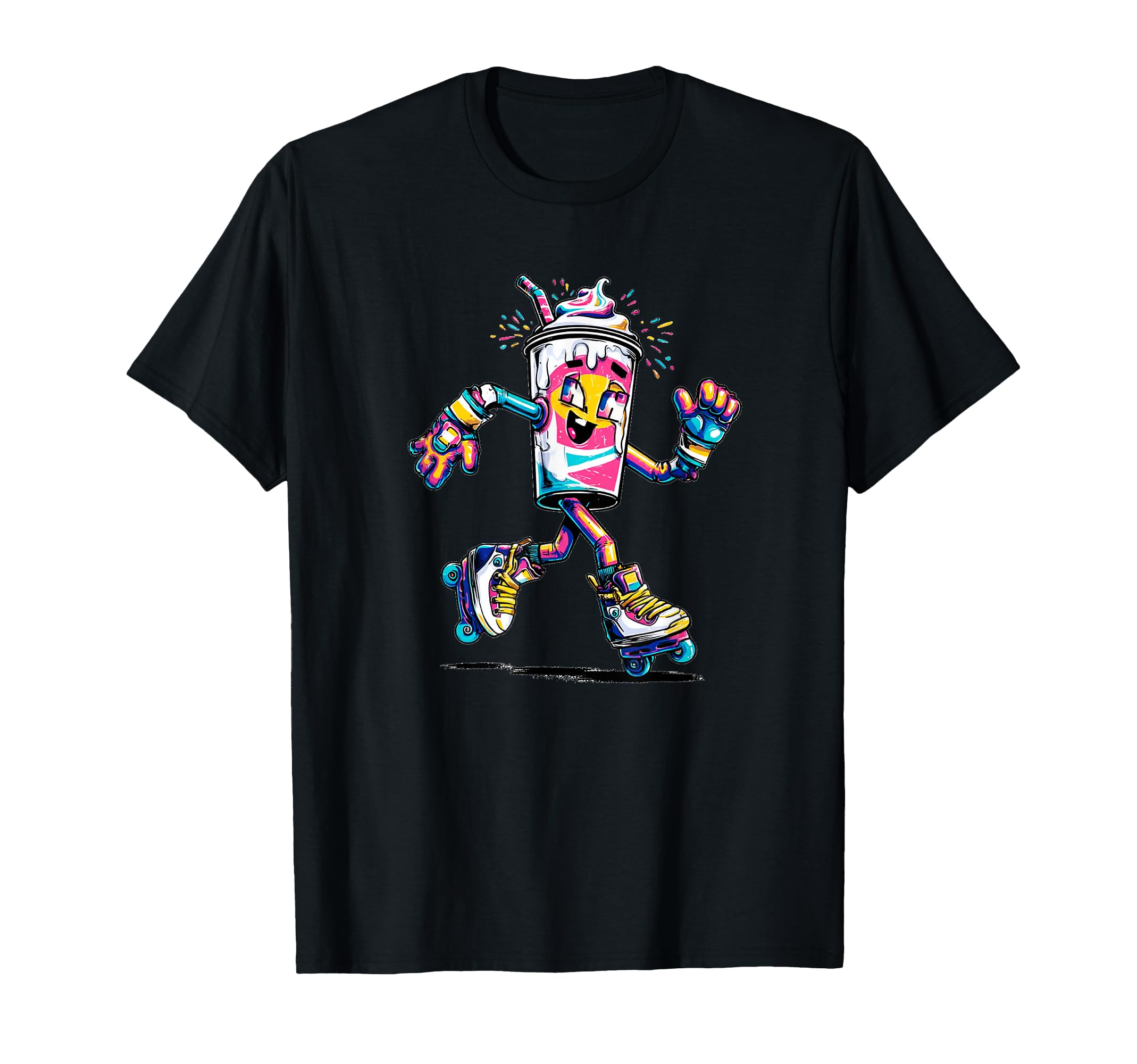Awesome Milkshake Roller Skates T-Shirt - Minimalist Print Unisex - T-Shirt, Sweatshirt, Hoodie