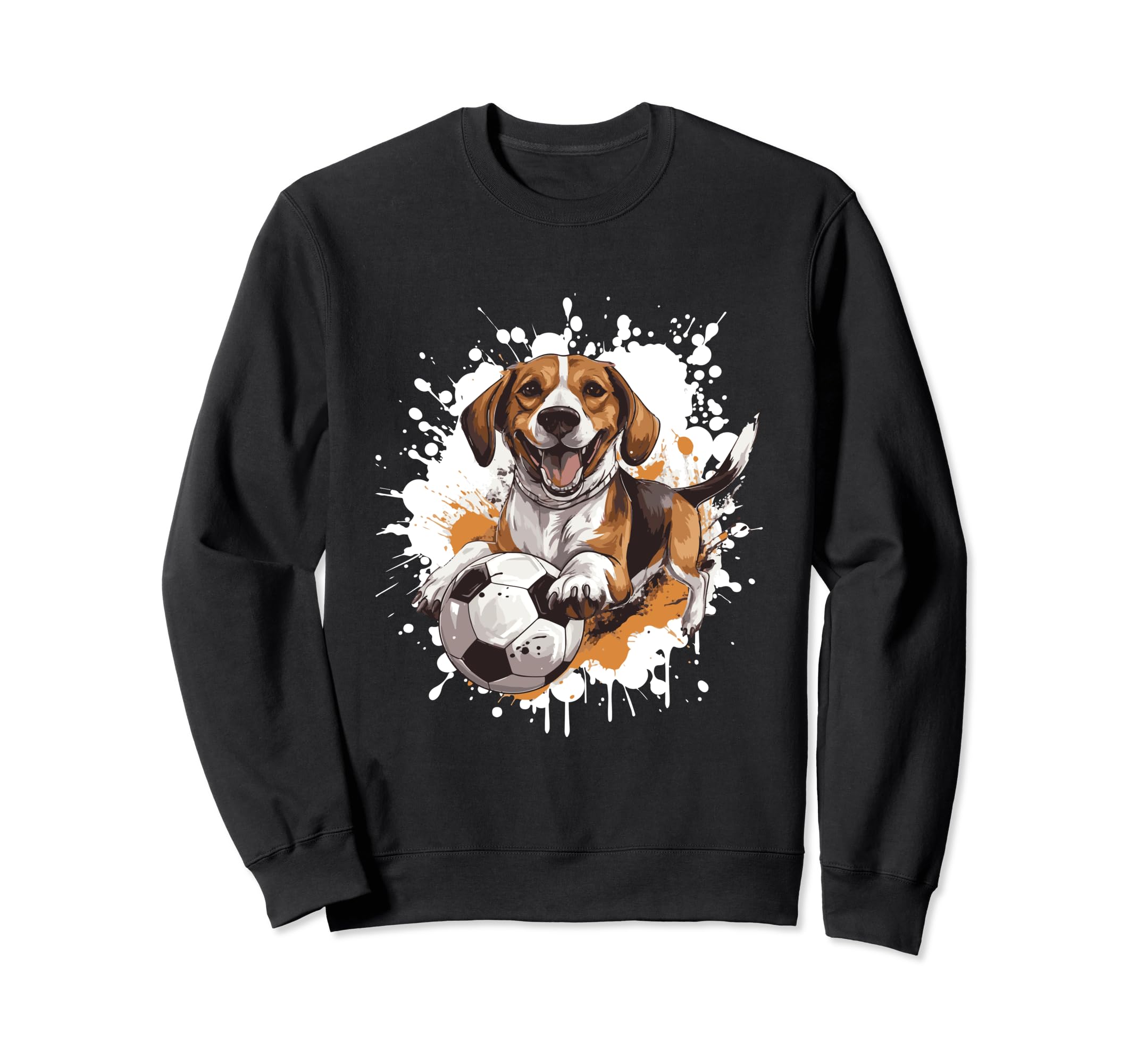 Beagle Dog Playing Soccer Funny Sweatshirt - Minimalist Print Men Women - T-Shirt, Sweatshirt, Hoodie
