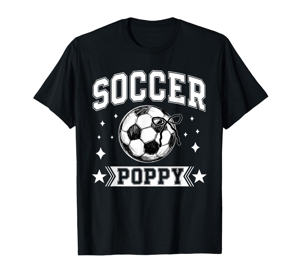 Coquette Bow Soccer Poppy Soccer Team T-Shirt - Custom Art Print Men Women - T-Shirt, Sweatshirt, Hoodie