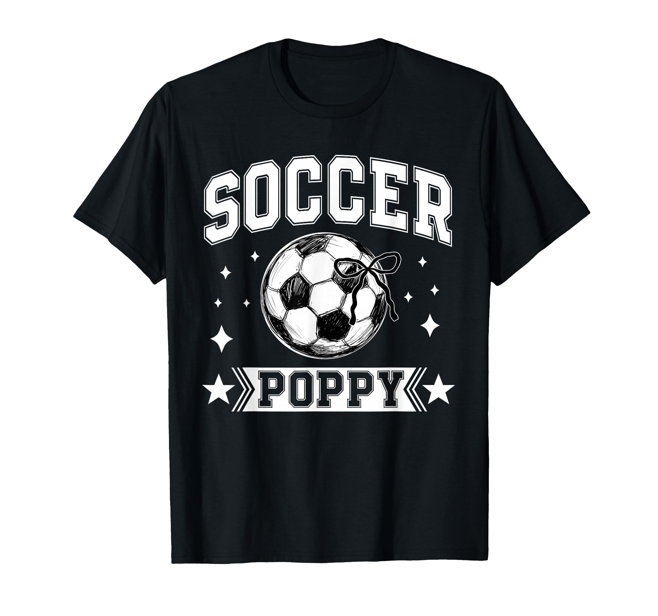 Coquette Bow Soccer Poppy Soccer Team T-Shirt - Custom Art Print Men Women - T-Shirt, Sweatshirt, Hoodie