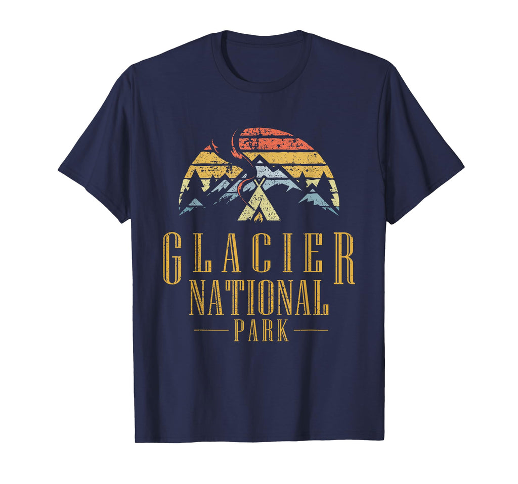 Glacier National Park Campfire T-Shirt - Novelty Apparel Men Women - T-Shirt, Sweatshirt, Hoodie