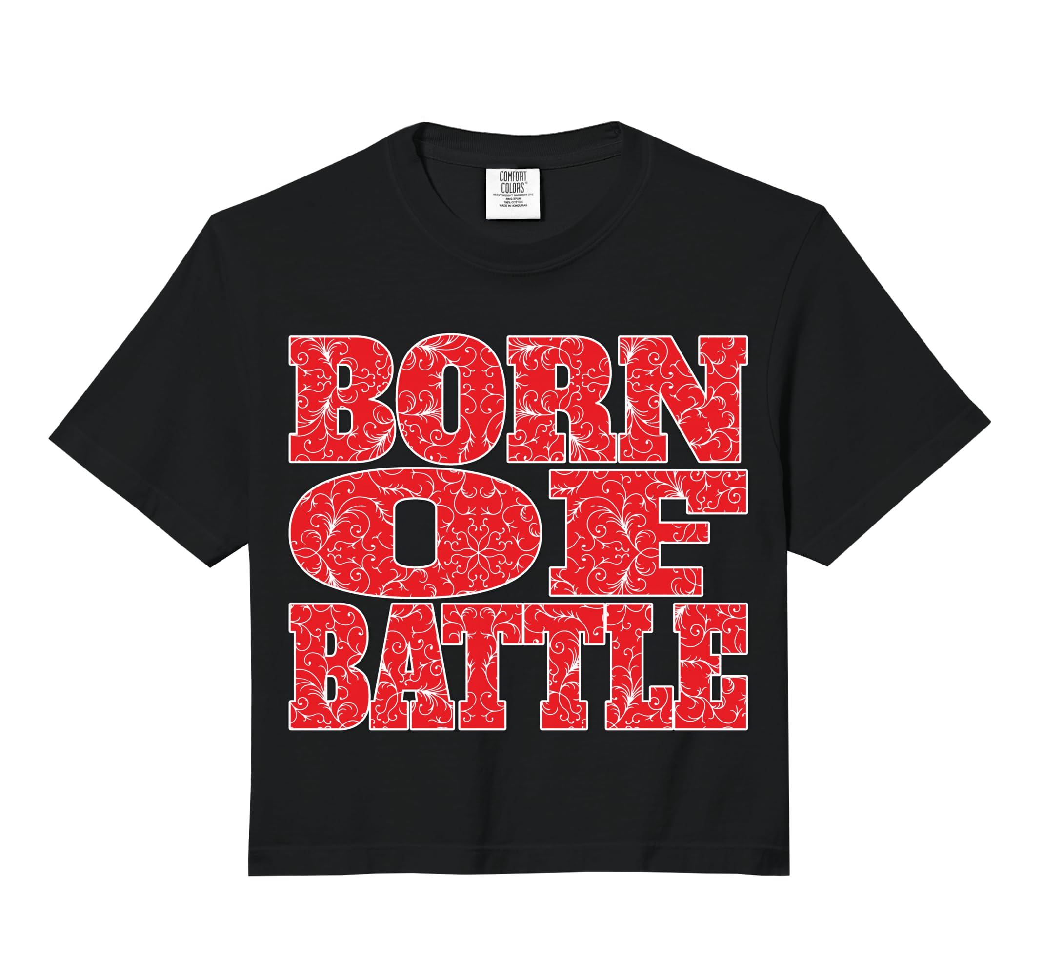 Born Battle Patterned Text Soccer T-Shirt - Casual Everyday Wear Men Women - T-Shirt, Sweatshirt, Hoodie