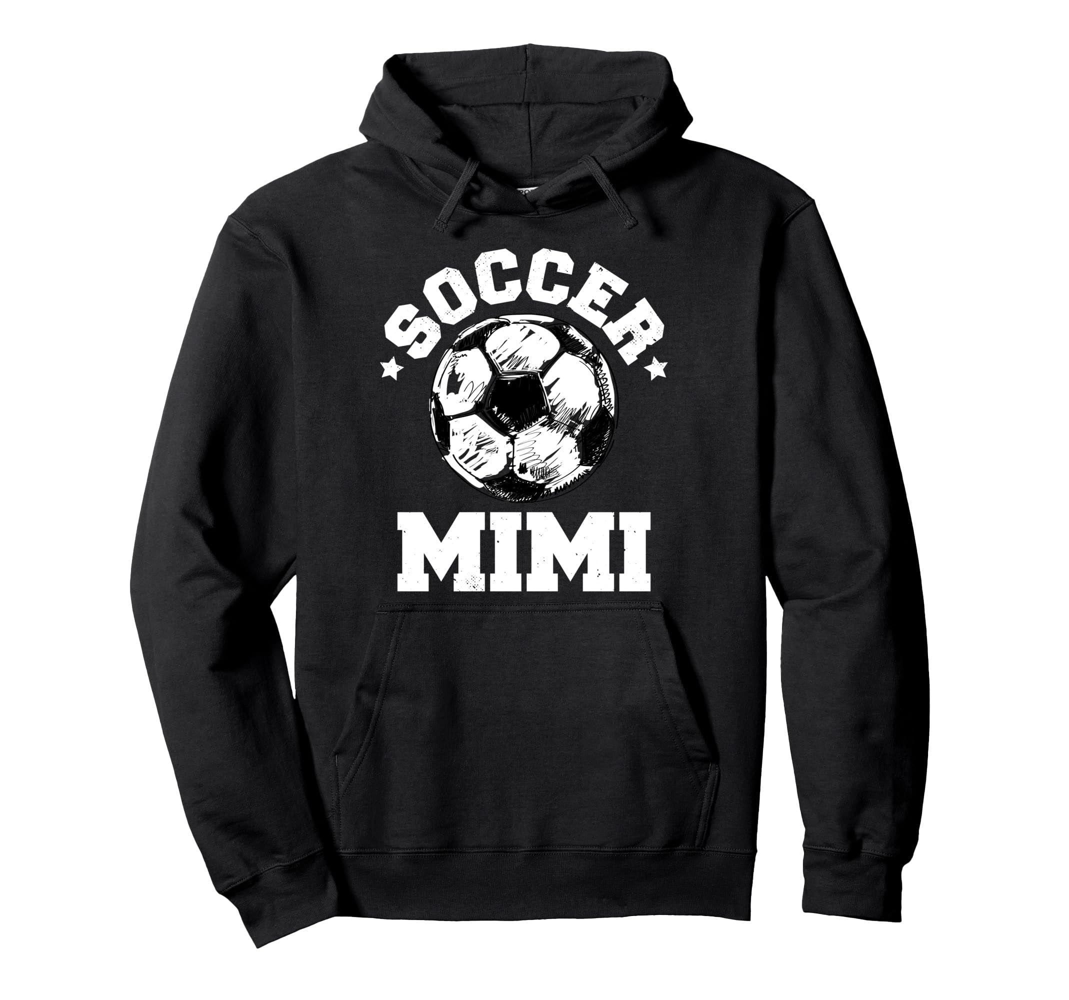 Soccer Mimi Soccer Ball Distressed Hoodie - Casual Everyday Wear Men Women - T-Shirt, Sweatshirt, Hoodie
