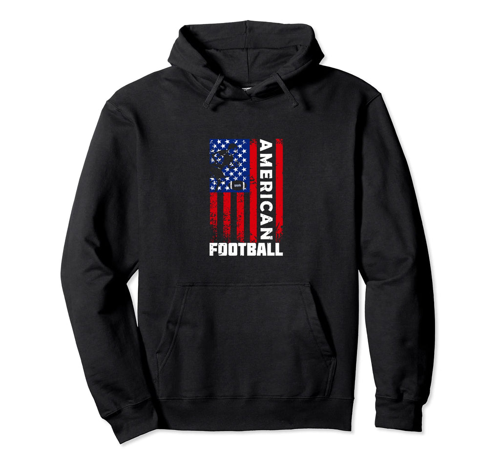 American Football Distressed Usa Flag Hoodie - Streetwear Style for Adults - T-Shirt, Sweatshirt, Hoodie