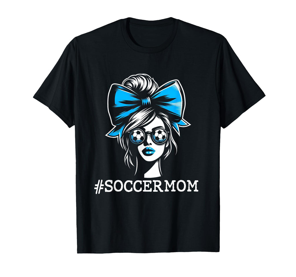 Soccer Mom Bow Football Mama Mothers Day T-Shirt - Graphic Print Men Women - T-Shirt, Sweatshirt, Hoodie