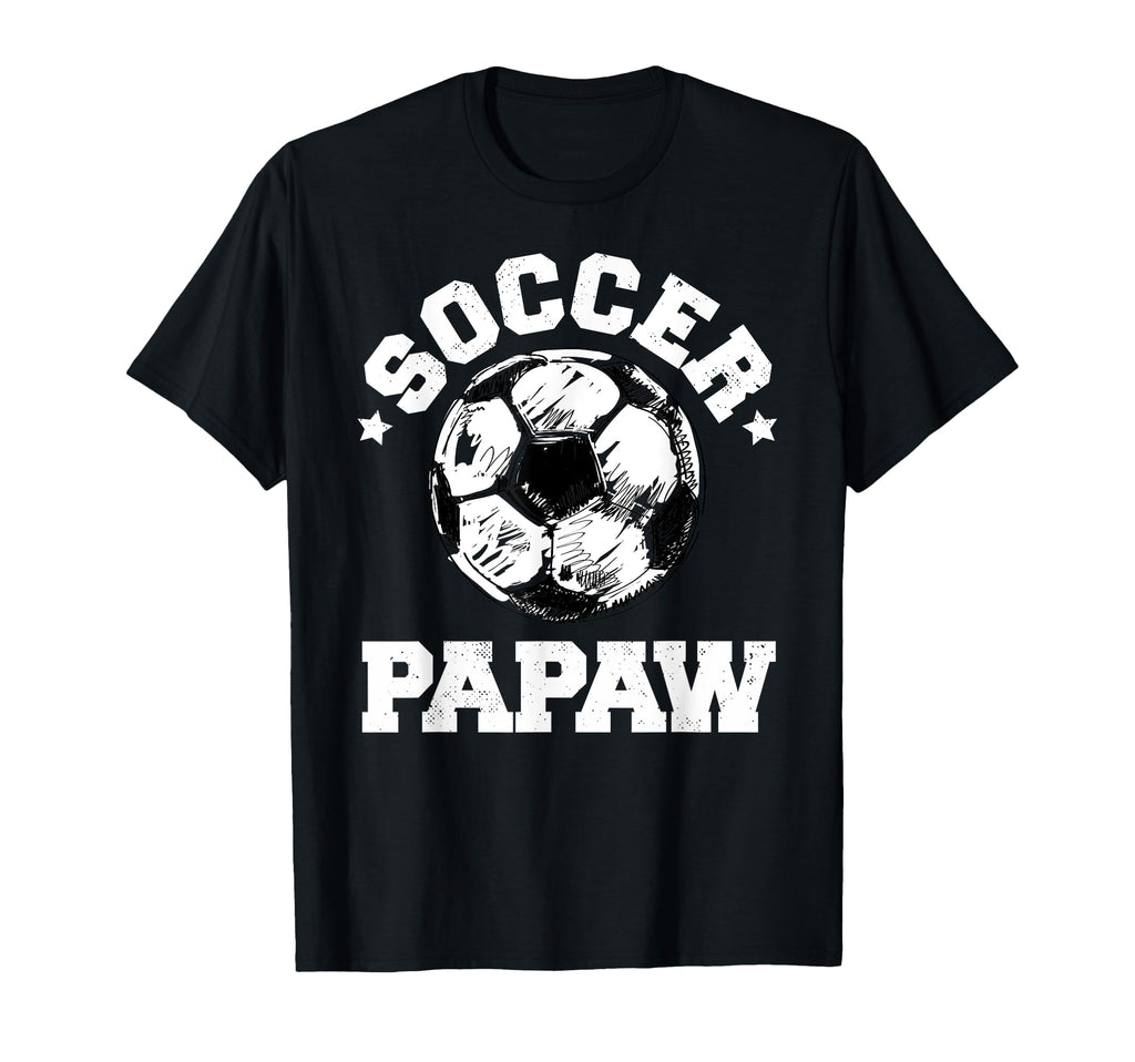 Soccer Papaw Soccer Ball Distressed Funny T-Shirt - Unique Graphic Unisex - T-Shirt, Sweatshirt, Hoodie