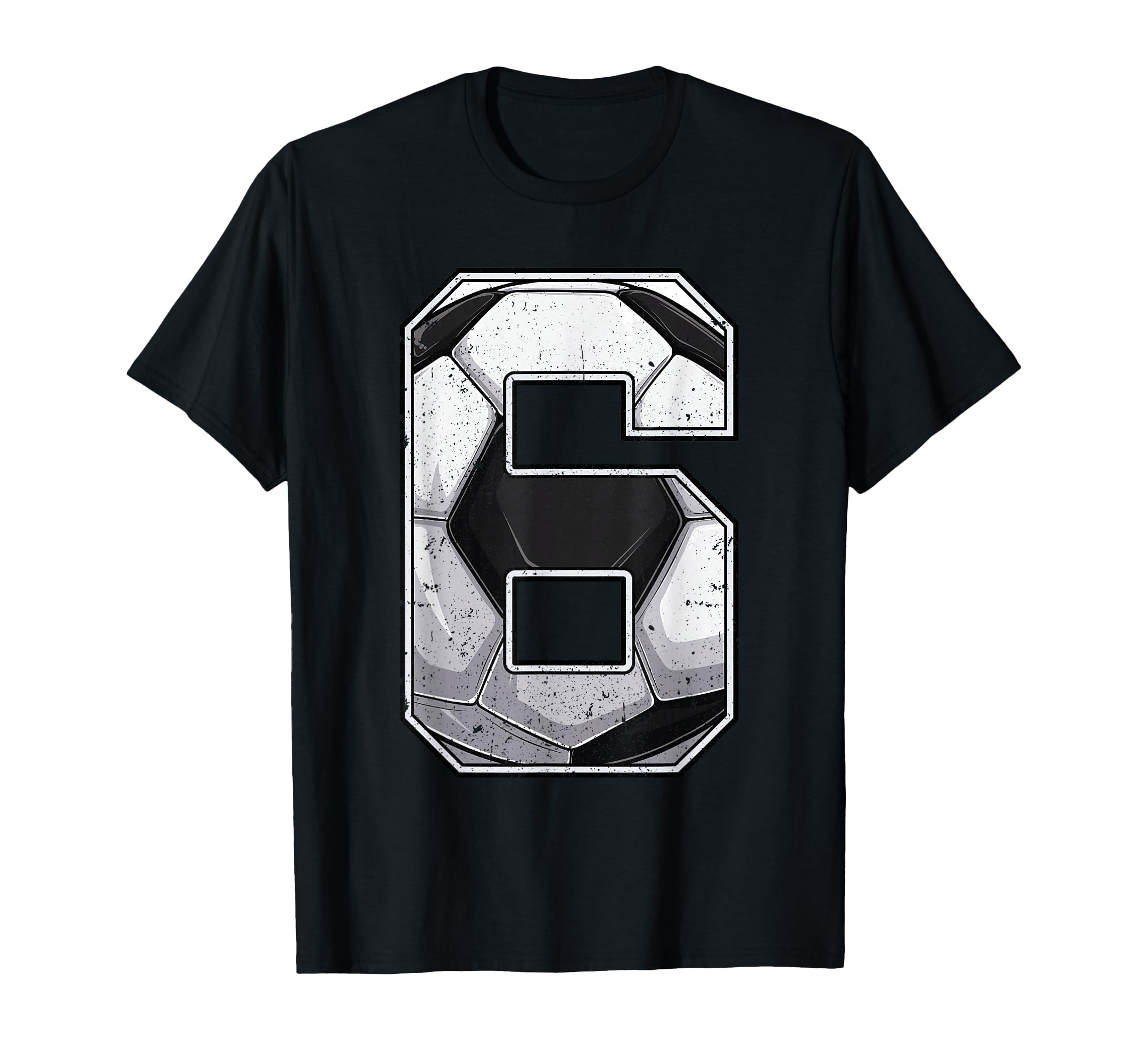 Soccer Sixth 6Th Birthday Six 6 Years Old T-Shirt - Unique Graphic Unisex - T-Shirt, Sweatshirt, Hoodie