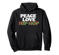 Peace Love Hip Hop Old School Rap 80S Hoodie - Aesthetic Graphic for Adults - T-Shirt, Sweatshirt, Hoodie