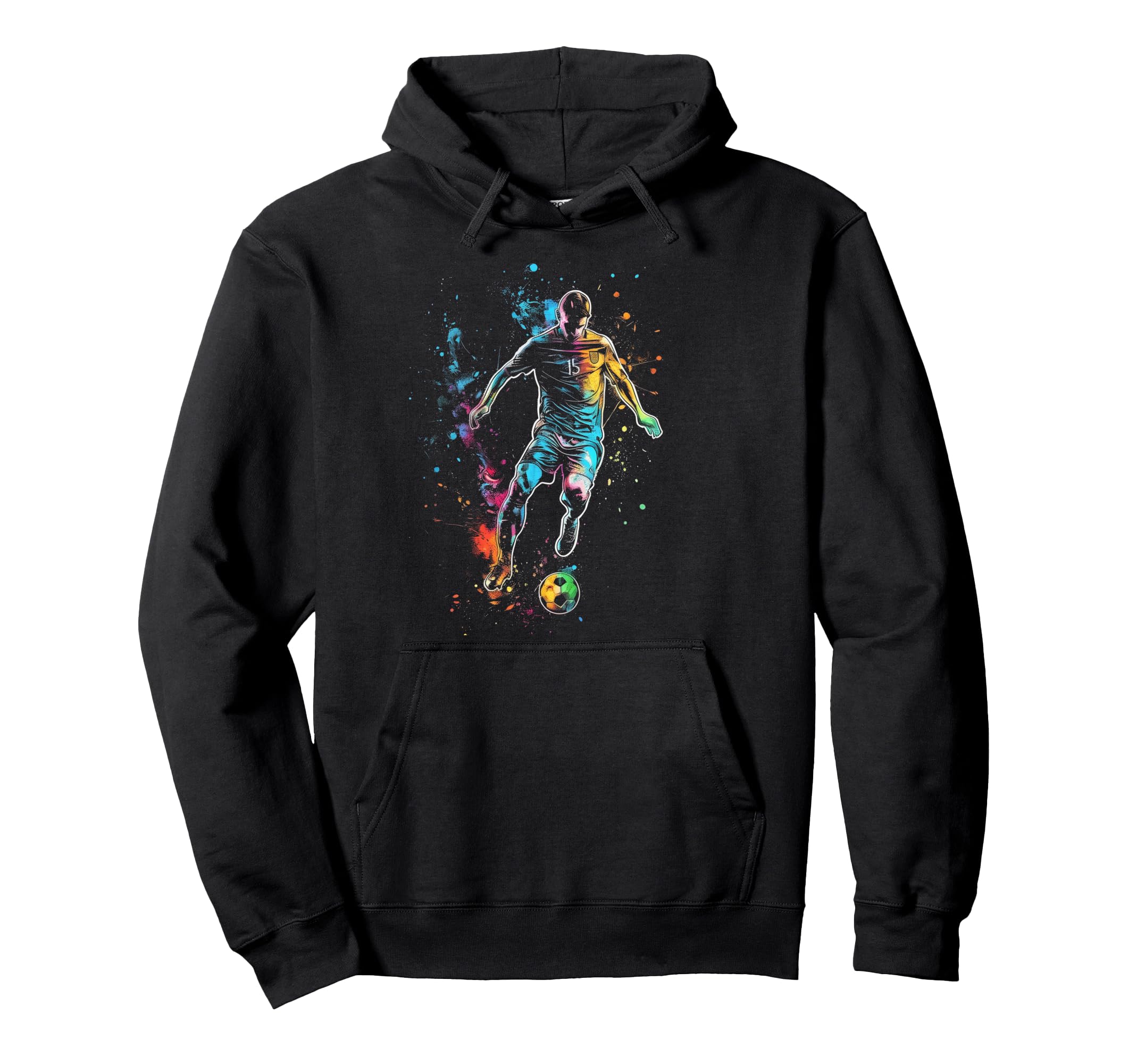 Soccer Player Sports Football Colorful Hoodie - Graphic Print Unisex - T-Shirt, Sweatshirt, Hoodie