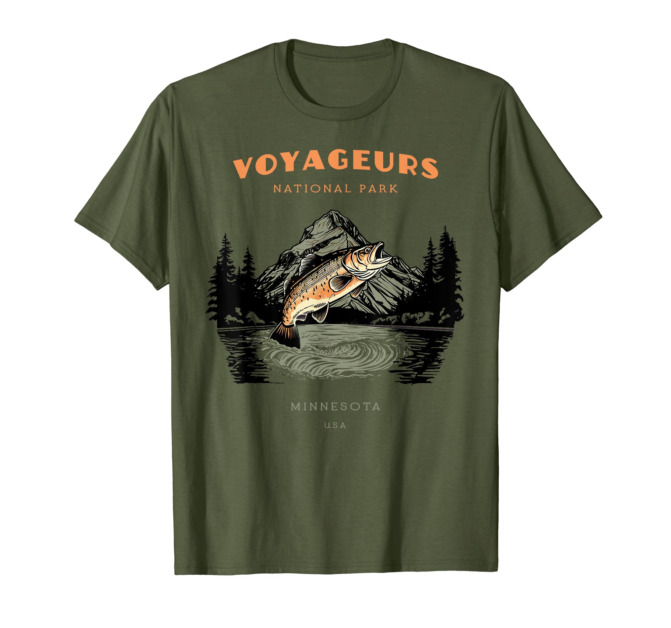 Voyageurs National Park Minnesota Fishing T-Shirt - Graphic Print Men Women - T-Shirt, Sweatshirt, Hoodie