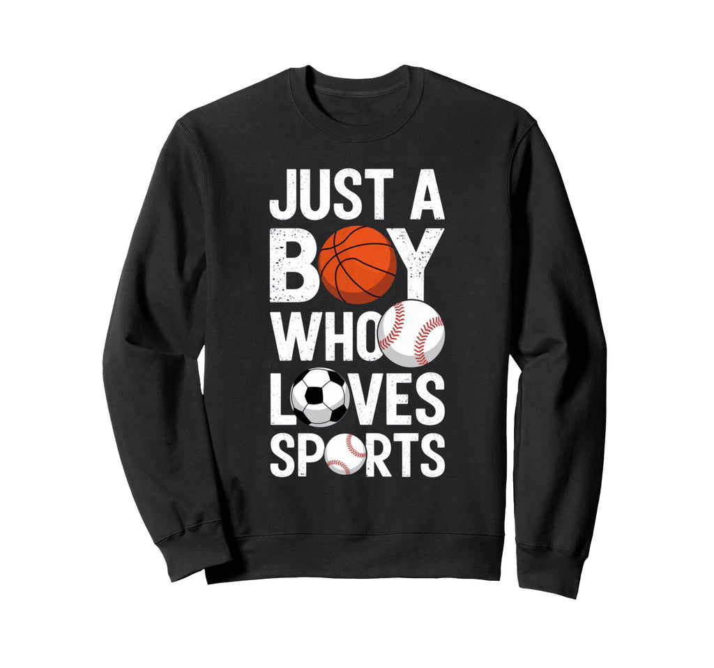 Just Who Loves Sports Basketball Sweatshirt - Graphic Print Men Women - T-Shirt, Sweatshirt, Hoodie