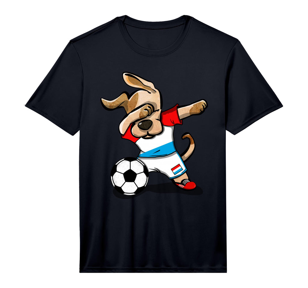Dog Dabbing Luxembourg Soccer Jersey T-Shirt - Graphic Print Men Women - T-Shirt, Sweatshirt, Hoodie