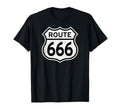 Us Route 666 Road Sign Devils T-Shirt - Casual Everyday Wear for Adults - T-Shirt, Sweatshirt, Hoodie