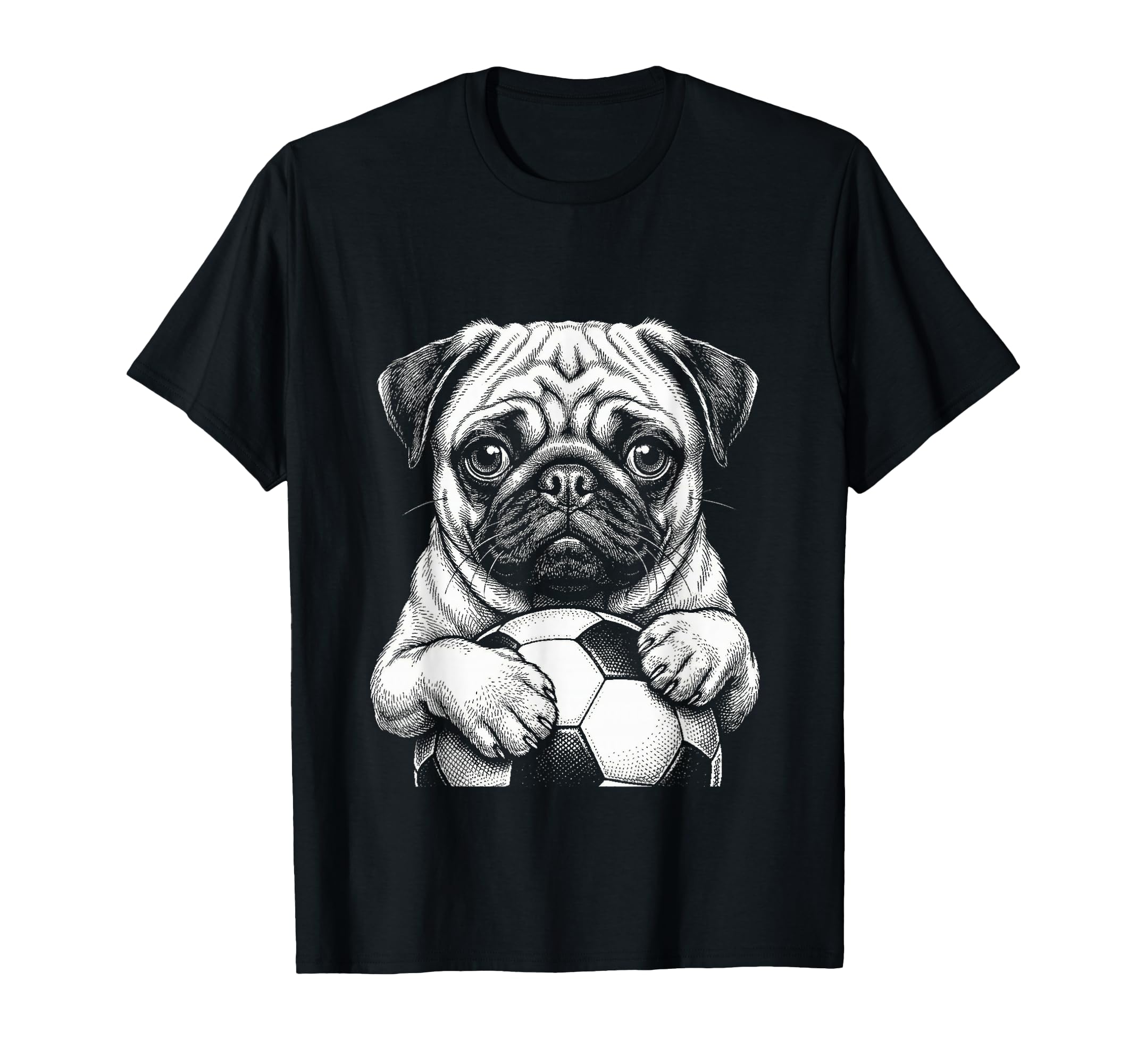 Fans Ball Mascot Black And White Dog T-Shirt - Graphic Print for Adults - T-Shirt, Sweatshirt, Hoodie