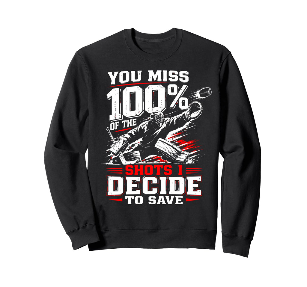 Ice Hockey Goalkeeper Save Goalie Sweatshirt - Minimalist Print Unisex - T-Shirt, Sweatshirt, Hoodie