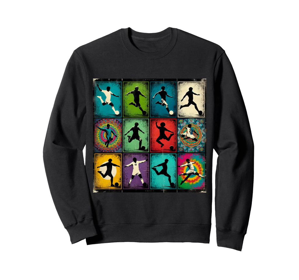 Soccer Silhouettes Art Sweatshirt - Unique Graphic for Adults - T-Shirt, Sweatshirt, Hoodie