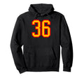 Red Yellow Sport Team Number 36 Hoodie - Custom Art Print Unisex - T-Shirt, Sweatshirt, Hoodie