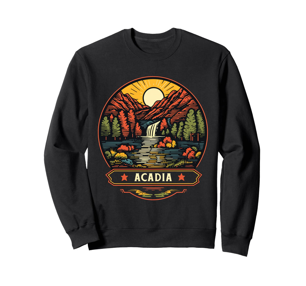 Acadia Mountains Maine National Sweatshirt - Custom Art Print Men Women - T-Shirt, Sweatshirt, Hoodie
