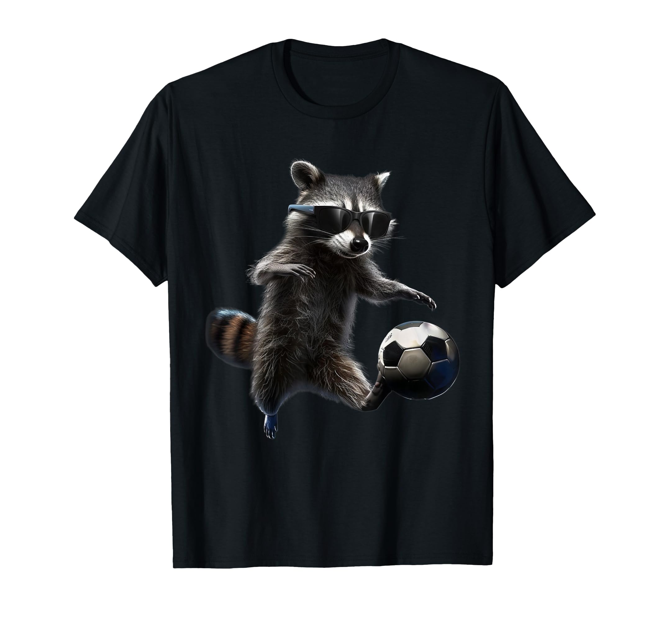 Raccoon Soccer T-Shirt - Fun Novelty Design for Adults - T-Shirt, Sweatshirt, Hoodie