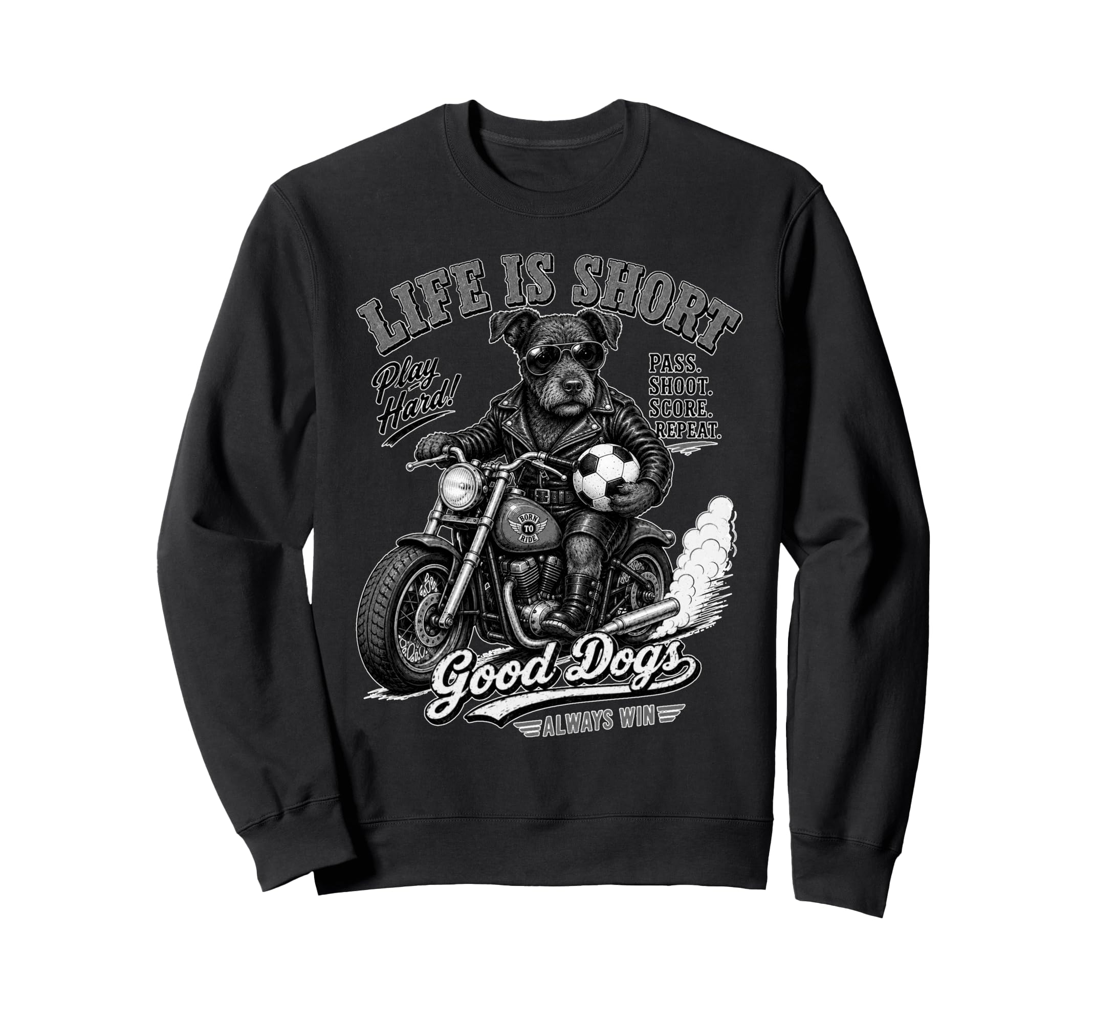 Patterdale Terrier Ride Sweatshirt - Fun Novelty Design Men Women - T-Shirt, Sweatshirt, Hoodie
