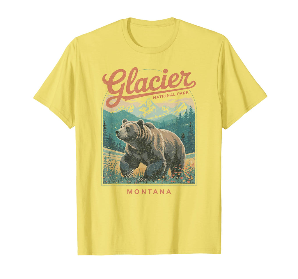 Glacier National Park Montana Usa Outdoor Hoodie - Aesthetic Graphic Unisex - T-Shirt, Sweatshirt, Hoodie