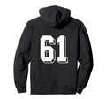 Number 61 Backside 80S 90S Team Jersey Hoodie - Custom Art Print Men Women - T-Shirt, Sweatshirt, Hoodie